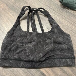 Lululemon Athletica Charcoal Patterned Bra